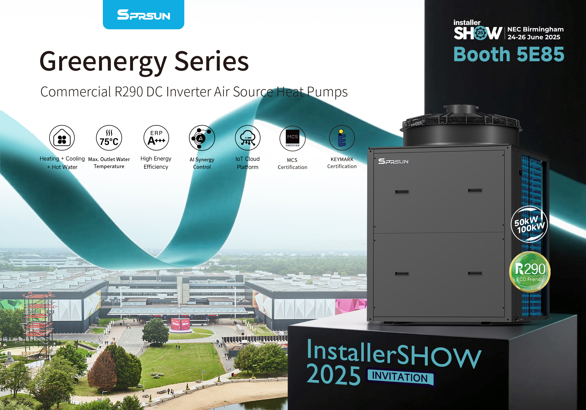 R290 DC Inverter Commercial Air Source Heat Pump