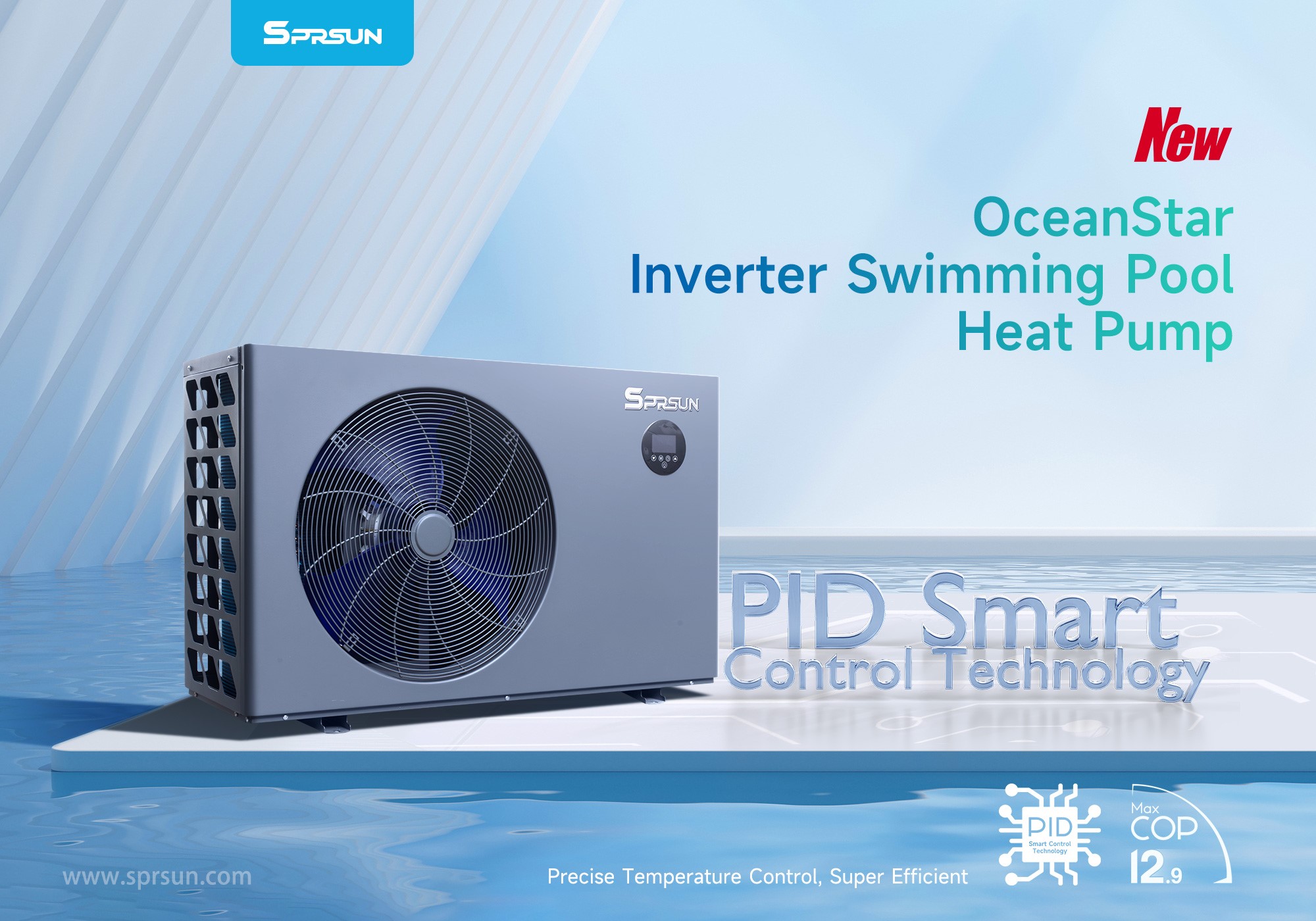 Reimagine Pool Comfort: SPRSUN lancerer den innovative OceanStar poolvarmepumpe!