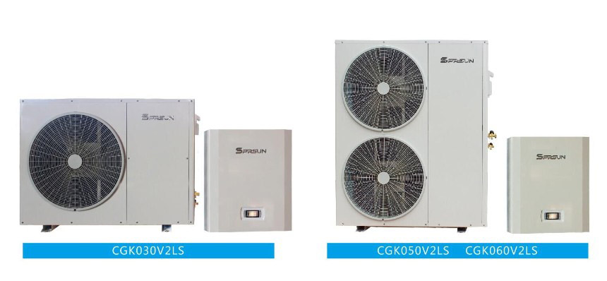 Modeller af EVI Split DC Inverter Air Source varmepumper
