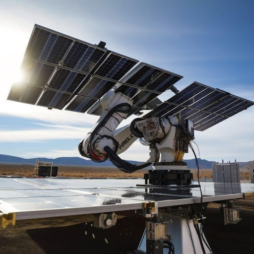Robot-arm solpanel tracker